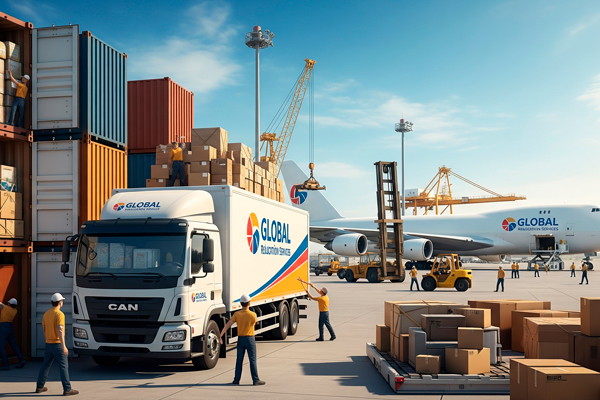 Familia feliz en su nuevo destino